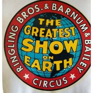 Ringling Bros Barnum Bailey Decal Windshield Luggage Original 1950's NOS Circus